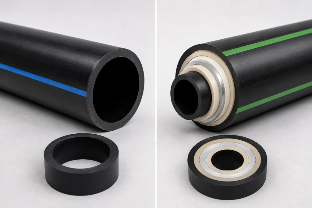 HDPE water pipe vs fuel pipe comparison